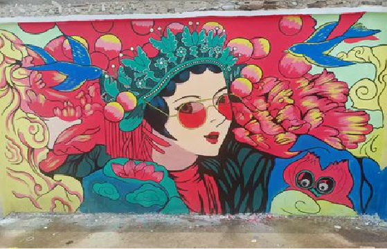 桂东墙体彩绘-网红墙