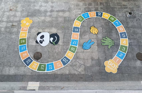 桂东地面游戏彩绘