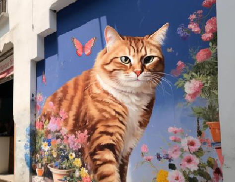 桂东自己绘制有个性的手绘墙